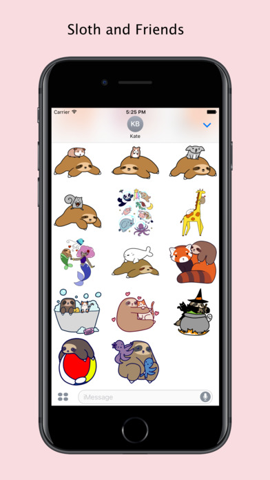 Sloth's Best Friends -  Redbubble sticker pack screenshot 2