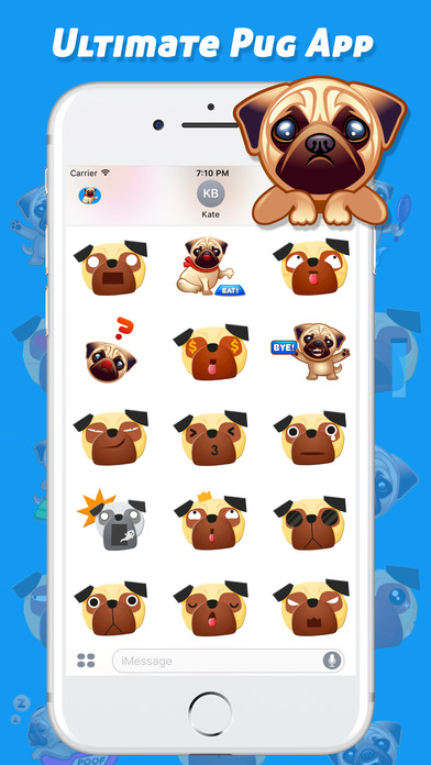 iPugMojis - Pug Emoji Keyboard screenshot 3