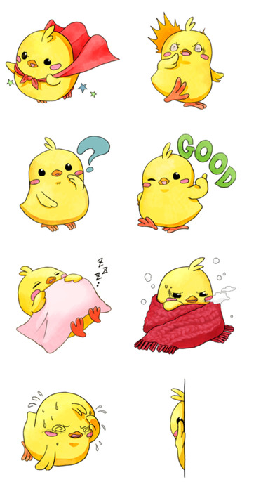 Yellow Chicken Stickers! screenshot 2