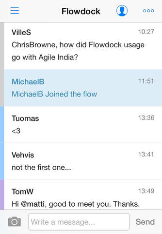 Flowdock screenshot 2