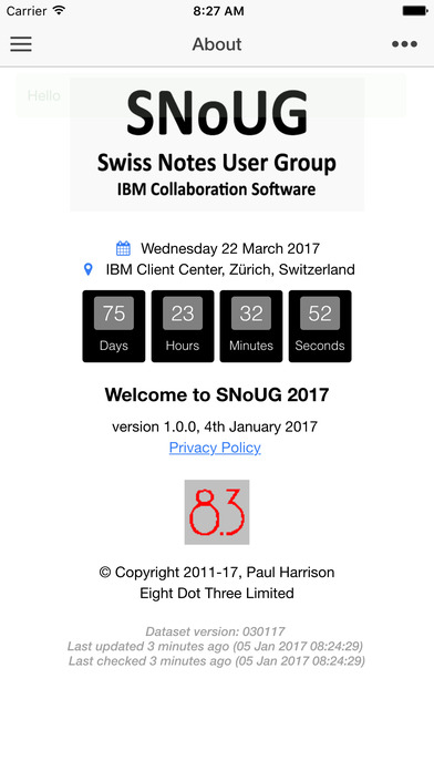 SNoUG 2017 screenshot 2