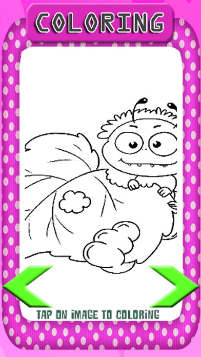 Worm Coloring Book Game For Kids screenshot 2