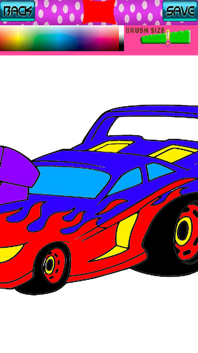 Free Toddlers Coloring Book Game Cars Version screenshot 2