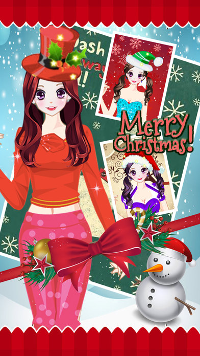 Christmas Salon Ball-Fashion Princess make Up Game screenshot 2
