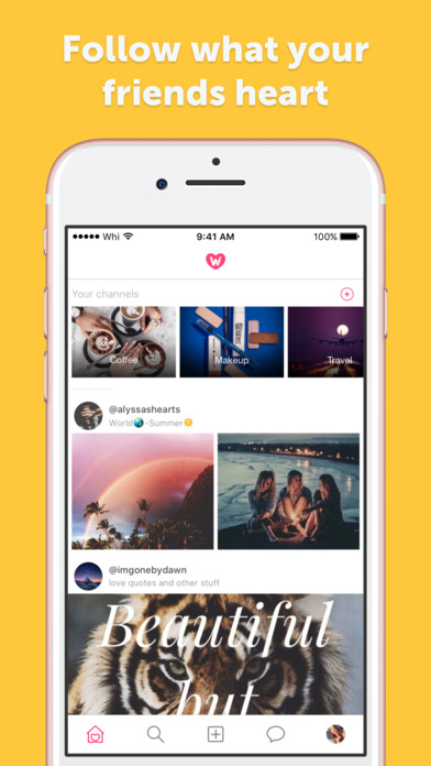 Screenshots of We Heart It for iPhone