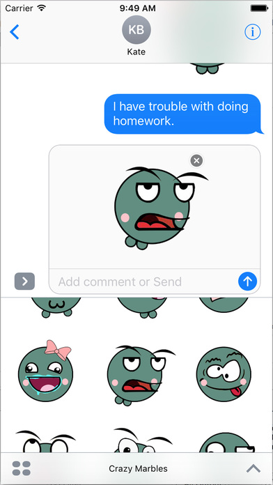 Crazy Marbles - Crazy Emoji & Sticker for Chatting screenshot 2