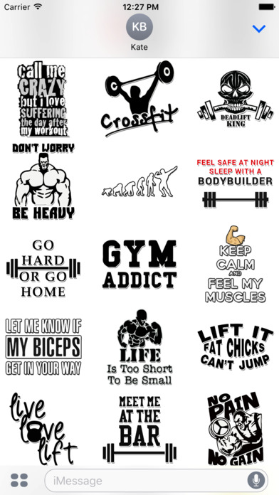 Gym Stickers - Show some muscles screenshot 2