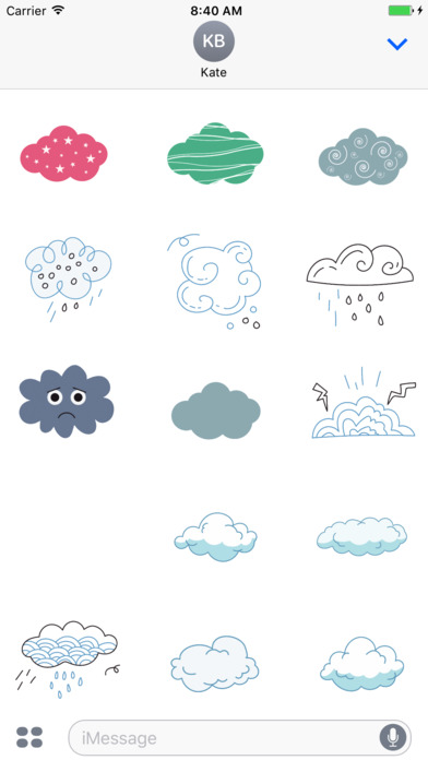 Animated Cute Cloud Stickers screenshot 2