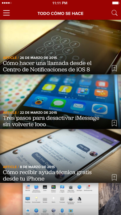 Captura de pantalla del iPhone 3