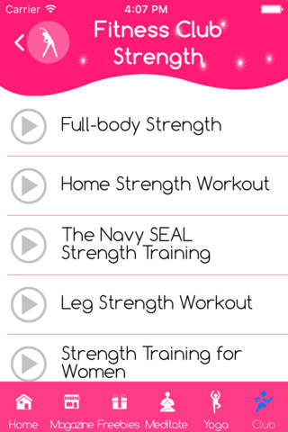 Custom workouts for exercise and fitness screenshot 3