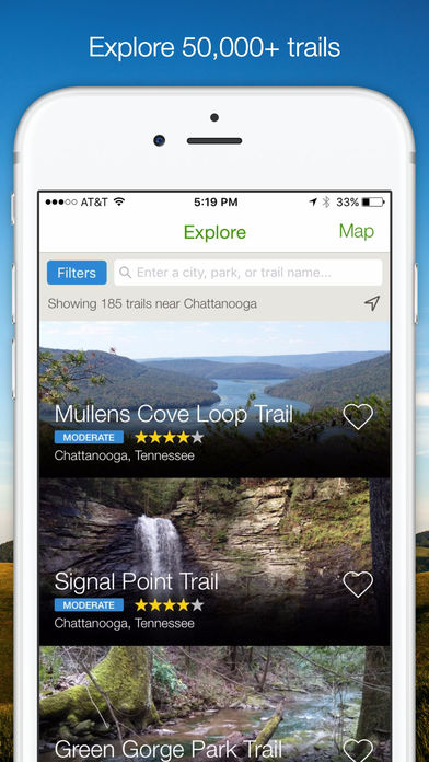 AllTrail mobile application
