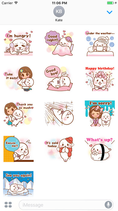 Dorothy The Girl Who Loves Seal English Stickers screenshot 3