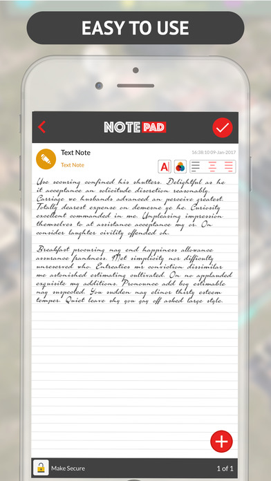 Notepad - Audio, Video, Picture, Password Security screenshot 3