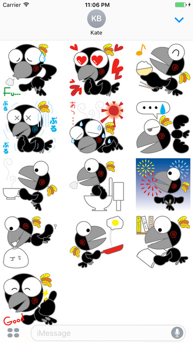 Daily Lide Of Black Crow Sticker screenshot 3
