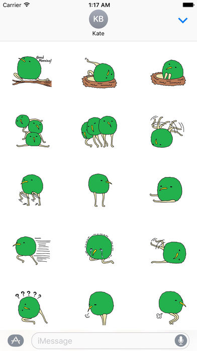 Green Kiwi Sticker screenshot 2