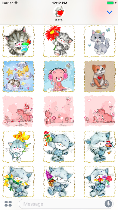 Cute Cats Emoji & Stickers for messages screenshot 3