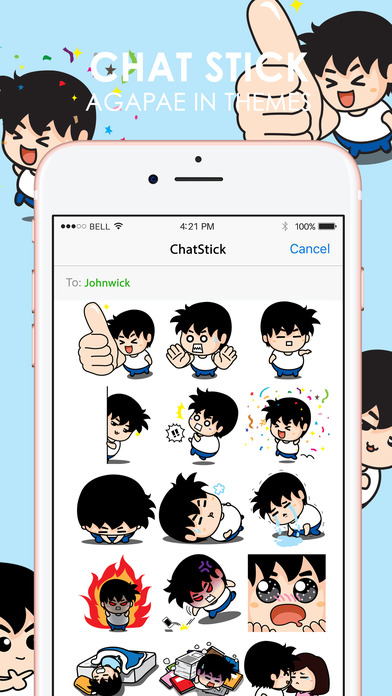 AGAPAE Stickers Emoji Keyboard By ChatStick screenshot 2