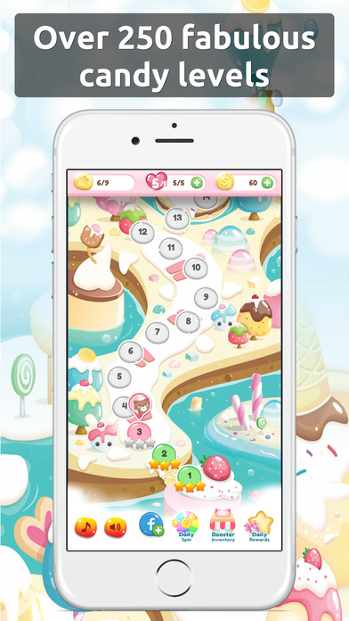 Candy Crunch Super Sweet : Fantasy Cookie Land screenshot 2