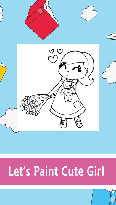 Girls Coloring Book for Kids Preschool and Toddler screenshot 3