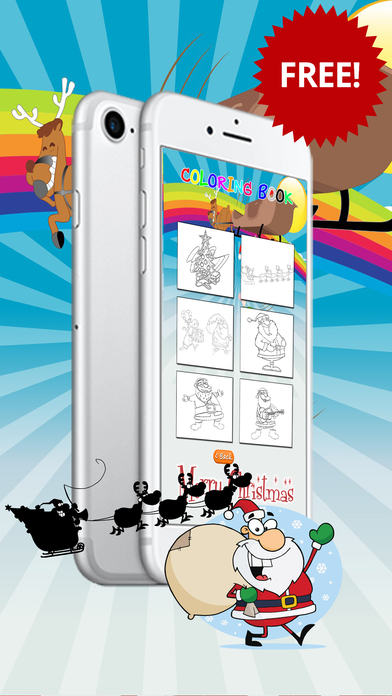 Santa claus coloring book free for kids screenshot 2