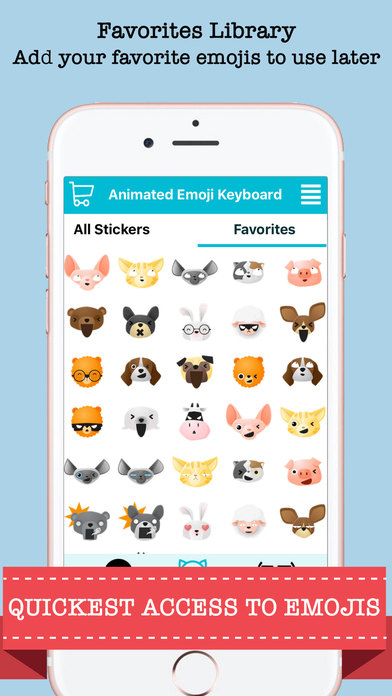 Animated Emoji Keyboard - Animal Stickers Keyboard screenshot 4