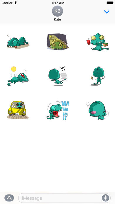 Funny Chameleon Stickers screenshot 3