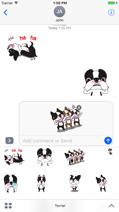 Terrier Animated Stickers screenshot 2