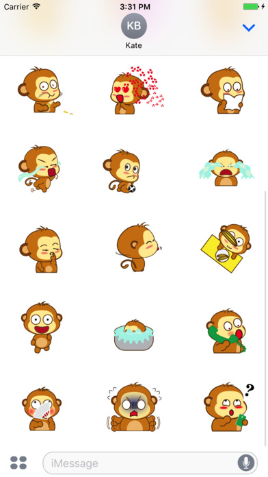 Monkey Animated Sticker screenshot 3