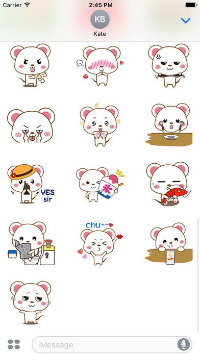 Cute Little Mouse Stickers for iMessage Vol 3 screenshot 3