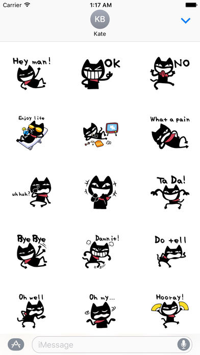 Mischief Black Cat Stickers screenshot 2