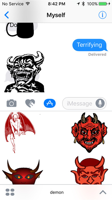 Demon : Dark, Evil, Scary Poltergeist Stickers screenshot 2