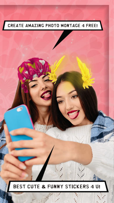 Cute & Funny Face Motion Pic Stickers Photo Booth screenshot 2
