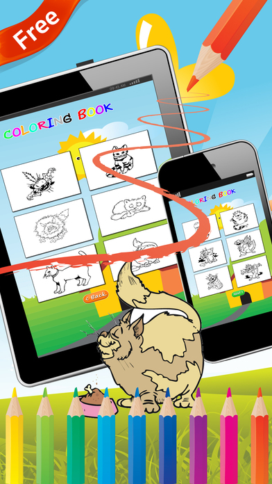 Cat coloring book free for kids toddlers screenshot 2