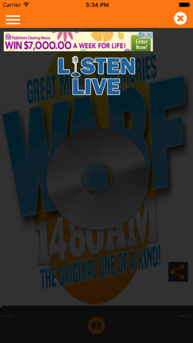 WABF radio screenshot 3