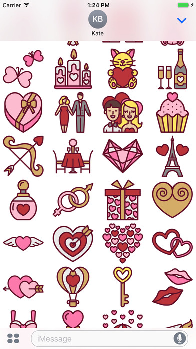 Romance Stickers - Love for Valentine's Day 2017 screenshot 2