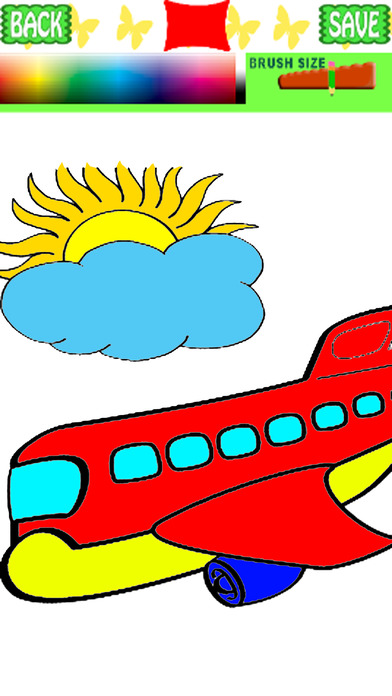 Big Plane Coloring Book Games For Kids Version screenshot 2
