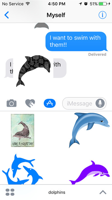 Dolphins : Cute Creatures of the Sea Stickers screenshot 2