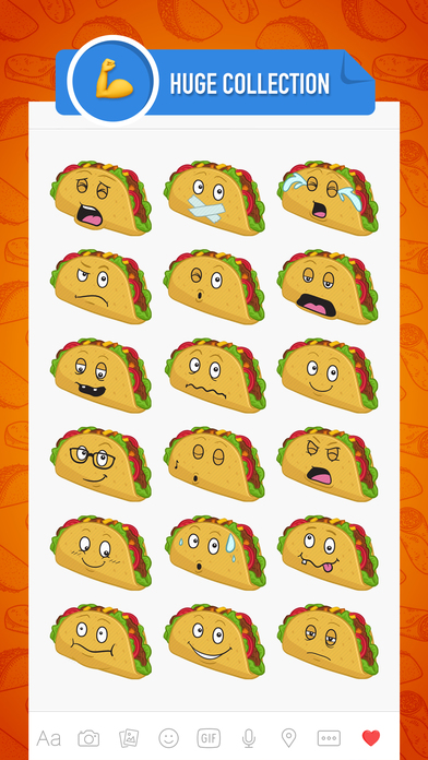 TacoMoji - taco emoji & stickers keyboard app screenshot 2