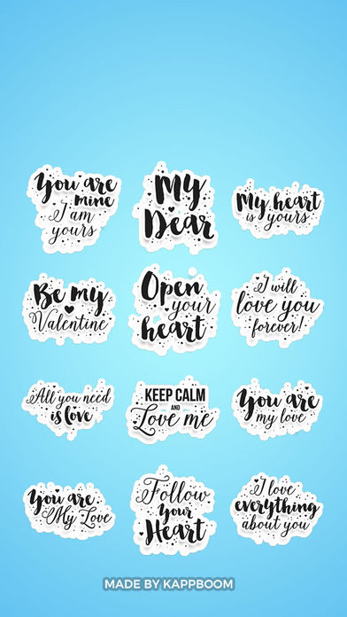 Love Quotes Stickers by Kapboom screenshot 2