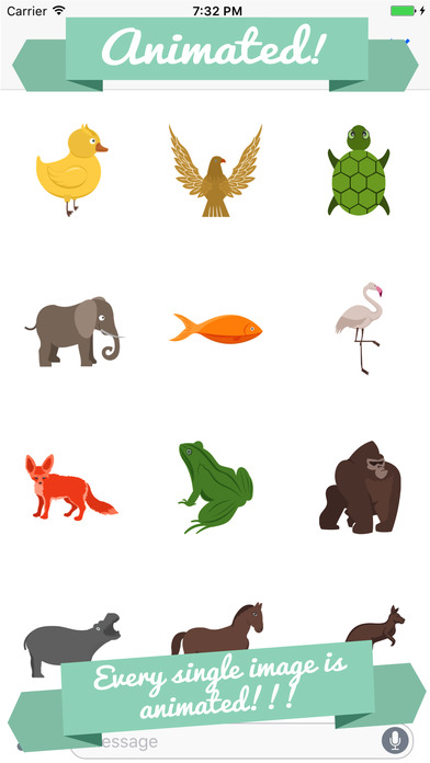 Animated Animal Stickers screenshot 3