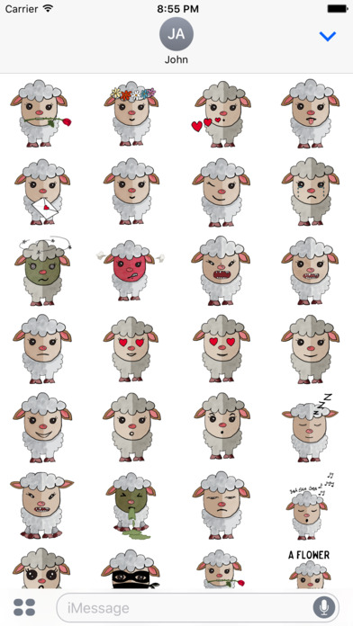 Funny Valentine's Day Lamb Stickers! screenshot 2