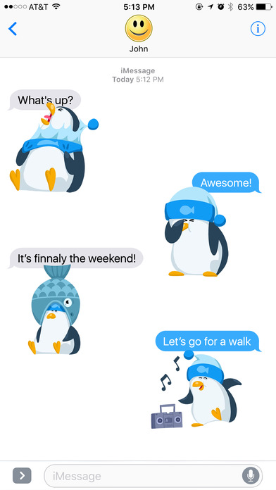 Friendly Penguin Stickers screenshot 3