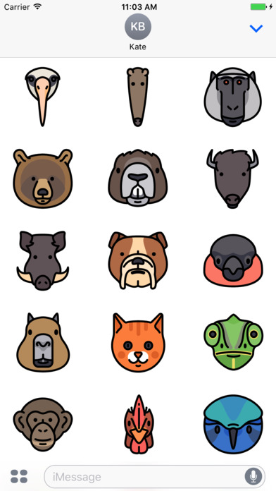 Animal Face Stickers screenshot 2