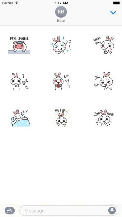 Animated Mischievous Rabbit Sticker screenshot 2