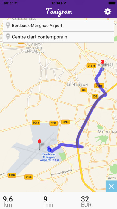 Taxigram Bordeaux screenshot 3
