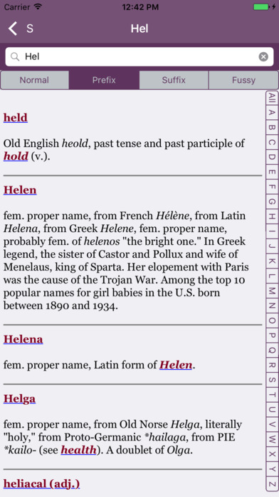 Packet Etymology Dictionary screenshot 4