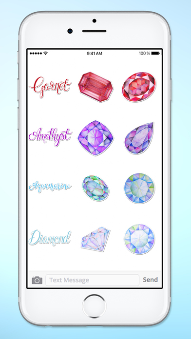 Birthstones Gems and Crystals Sticker Pack screenshot 3