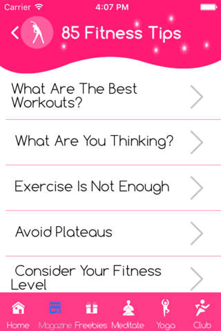 Health and fitness magazine screenshot 4