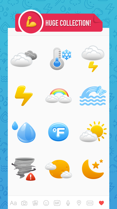 Weathermoji - emoji & stickers for weather update screenshot 2