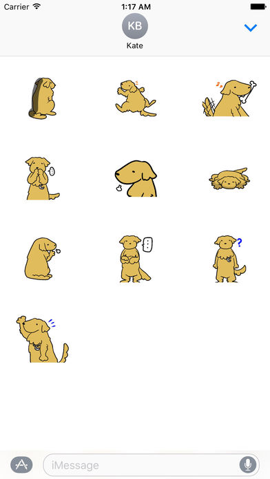 Softy Goldenretriever Dog Stickers screenshot 3